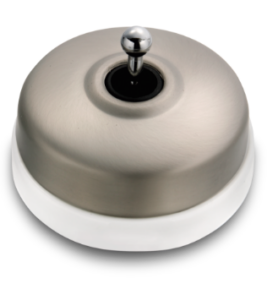 Купол из сатинированного никеля + ручка из полированного хрома