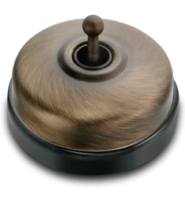 Антикварный бронзовый купол + состаренная латунная ручка