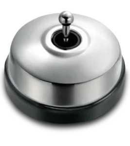 Полированный хромированный купол + полированная хромированная ручка