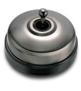 Черный никелевый купол + полированная хромированная ручка