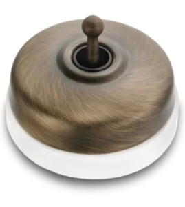 Антикварный бронзовый купол + состаренная латунная ручка