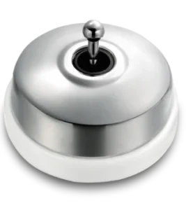 Полированный хромированный купол + полированная хромированная ручка