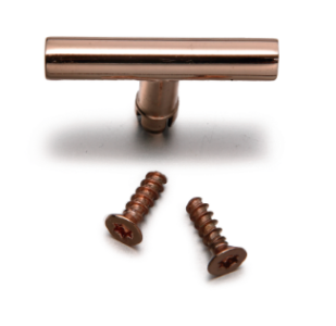 Полированный металл медного цвета + медные винты
