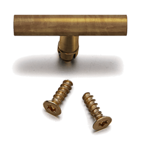 Состаренный латунный металл + состаренные латунные винты