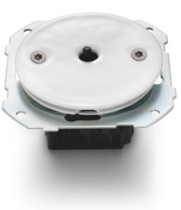 Белый фарфор + черные никелевые винты