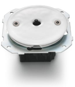 Белый фарфор + хромированные винты