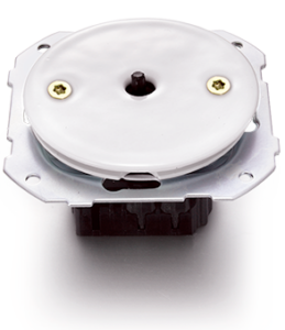 Белый фарфор + латунные винты