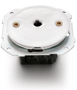 Белый фарфор + состаренные латунные винты