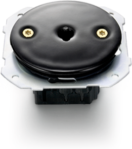 Черный фарфор + латунные винты